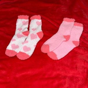 Two pack fuzzy socks